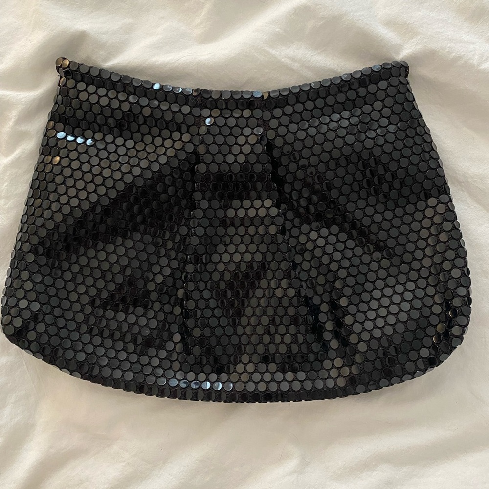 Vintage Black Sequin Clutch Bag